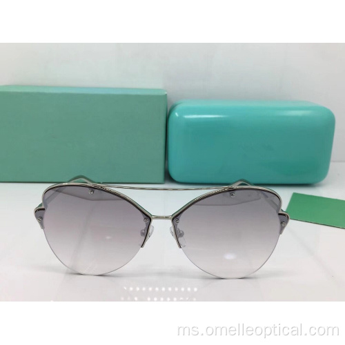 Sunglasses Butterfly Semi Rimless Untuk Wanita